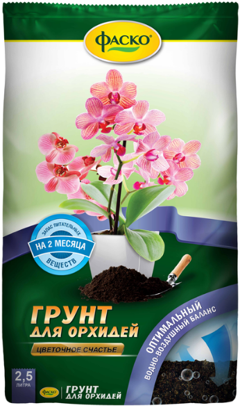 Грунт Цветочное счастье д/орхидей 2,5л.